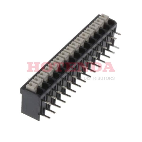 1870400000 - 0.138 3.50mm Black Tube Liquid Crystal Polymer (LCP), Glass Filled Through Hole Horizontal with Board Screwless - Push Button Clamp 1 Levels 16-24 AWG Omnimate LSF-SMT