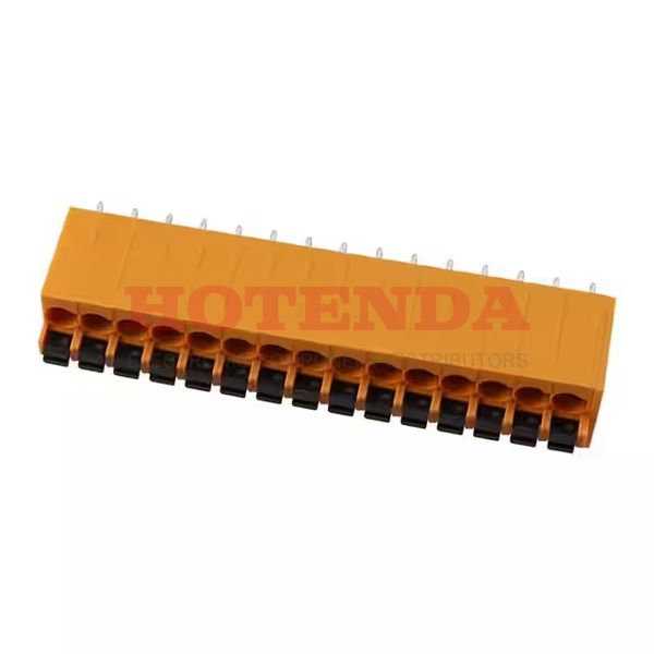 1330320000 - 0.197 5.00mm Orange Bulk Thermoplastic, Wemid Through Hole Vertical with Board Screwless - Leg Spring, Push-In Spring 1 Levels 12-24 AWG Omnimate LMF
