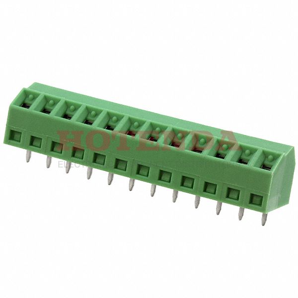 1728381 - 0.150 3.81mm Green Bulk Polyamide (PA), Nylon Through Hole 55° (125°) Angle with Board Screw - Rising Cage Clamp 1 Levels 16-30 AWG COMBICON SMKDS