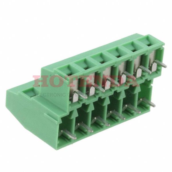 1726134 - 0.197 5.00mm Green Bulk Polyamide (PA), Nylon Through Hole Horizontal with Board Screw - Rising Cage Clamp 2 Levels 14-30 AWG COMBICON MKKDSN