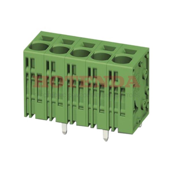 1719341 - 0.295 7.50mm Green Bulk Polyamide (PA), Nylon Through Hole Vertical with Board Screwless - Spring Cage, Tension Clamp 1 Levels 8-24 AWG COMBICON SPT