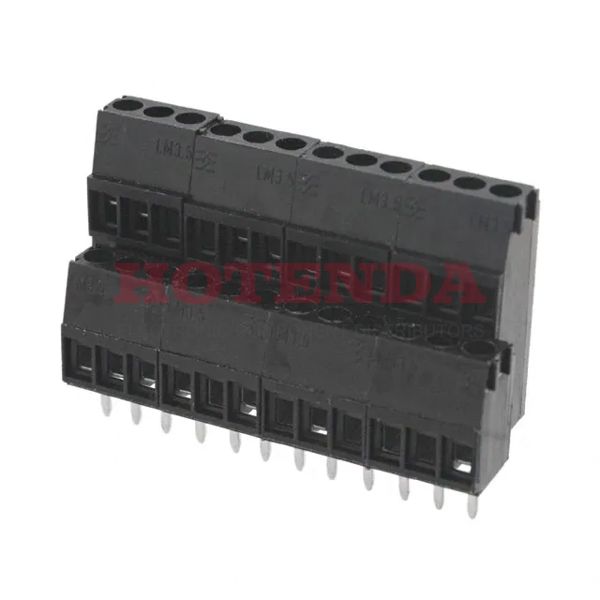 1720100000 - 0.138 3.50mm Black Bulk Polyamide (PA66), Nylon 6/6 Through Hole Horizontal with Board Screw - Clamping Yoke, Tension Sleeve 2 Levels 14-22 AWG Omnimate LM
