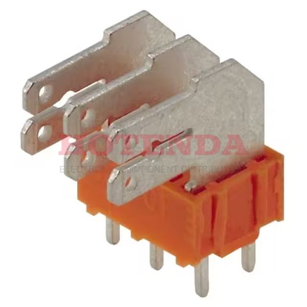 9511560000 - 0.197 5.00mm Orange Bulk Polyamide (PA), Nylon Through Hole Horizontal with Board Quick Connect, Disconnect 1 Levels Omnimate PCF