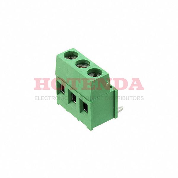 796748-3 - 0.197 5.00mm Green Bulk Polyamide (PA66), Nylon 6/6 Through Hole Vertical with Board Screw - Rising Cage Clamp 1 Levels 12-30 AWG Buchanan