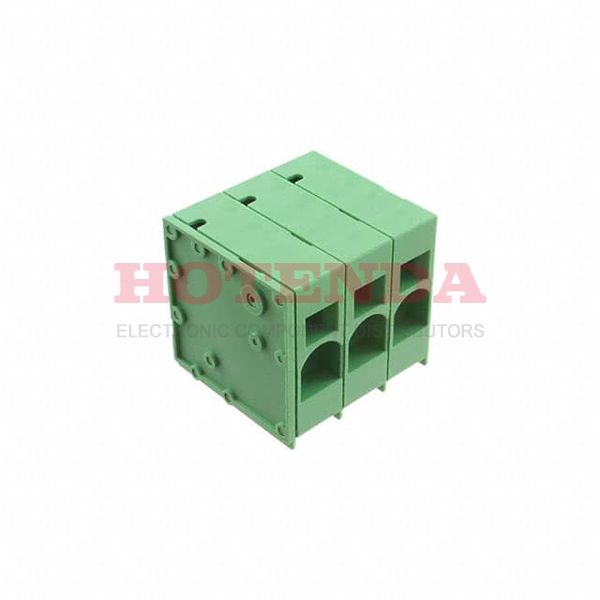 EB167A-03-H - 0.394 10.00mm Green Bulk Polyamide (PA), Nylon Through Hole Horizontal with Board Screwless - Leg Spring, Push-In Spring 1 Levels 4-18 AWG EB