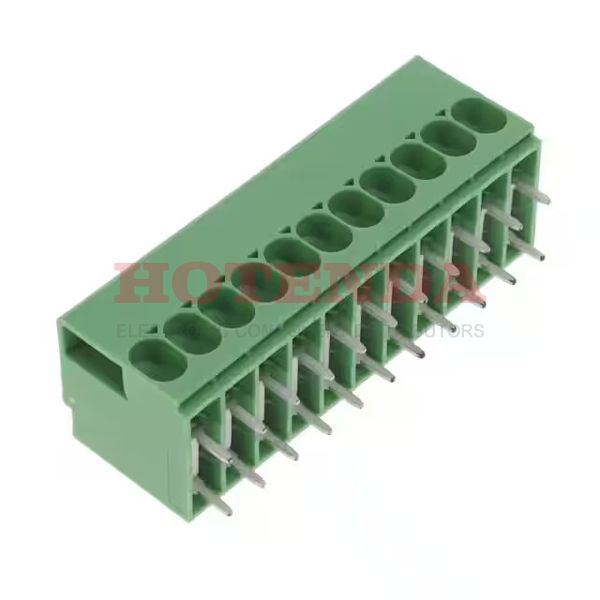 1017501 - 0.200 5.08mm Green Bulk Through Hole Horizontal with Board Screw - Rising Cage Clamp 1 Levels 12-24 AWG COMBICON TDPT