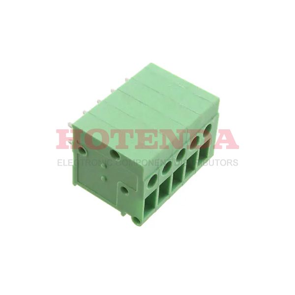EB7-05-C - 0.197 5.00mm Green Bulk Polyamide (PA66), Nylon 6/6 Through Hole Horizontal with Board Screw 1 Levels 12-22 AWG EB