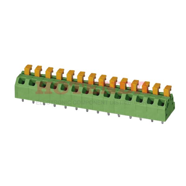 1864558 - 0.197 5.00mm Green Bulk Polyamide (PA), Nylon Through Hole 45° (135°) Angle with Board Screwless - Leg Spring, Push-In Spring 1 Levels 16-24 AWG COMBICON SPTAF LL