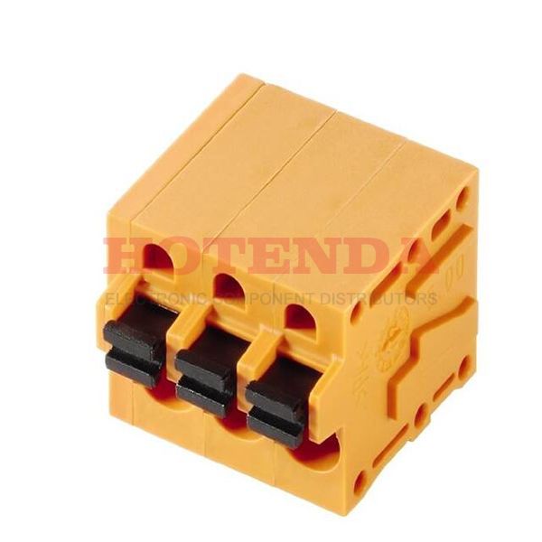 1331800000 - 0.197 5.00mm Orange Bulk Thermoplastic, Wemid Through Hole Horizontal with Board Screwless - Leg Spring, Push-In Spring 1 Levels 12-24 AWG Omnimate LMF