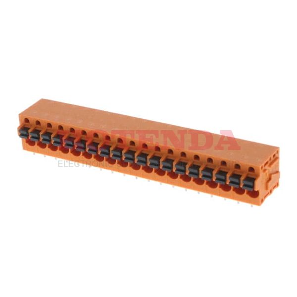 1330900000 - 0.200 5.08mm Orange Bulk Thermoplastic, Wemid Through Hole Horizontal with Board Screwless - Leg Spring, Push-In Spring 1 Levels 12-24 AWG Omnimate LMF