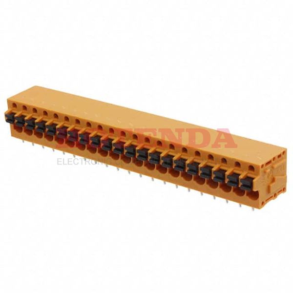 1330920000 - 0.200 5.08mm Orange Bulk Thermoplastic, Wemid Through Hole Horizontal with Board Screwless - Leg Spring, Push-In Spring 1 Levels 12-24 AWG Omnimate LMF