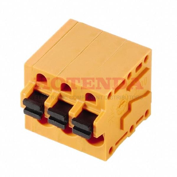 1330930000 - 0.200 5.08mm Orange Bulk Thermoplastic, Wemid Through Hole Horizontal with Board Screwless - Leg Spring, Push-In Spring 1 Levels 12-24 AWG Omnimate LMF