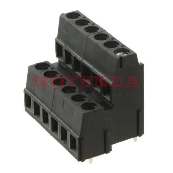 1769970000 - 0.200 5.08mm Black Bulk Polyamide (PA66), Nylon 6/6 Through Hole Horizontal with Board Screw - Clamping Yoke, Tension Sleeve 3 Levels 12-24 AWG Omnimate LM