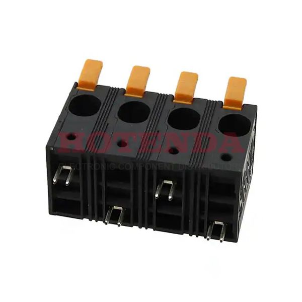 2492020000 - 0.591 15.00mm Black Bulk Polyamide (PA), Nylon Through Hole Horizontal with Board Screwless - Leg Spring, Push-In Spring 1 Levels 6-18 AWG Omnimate LUF