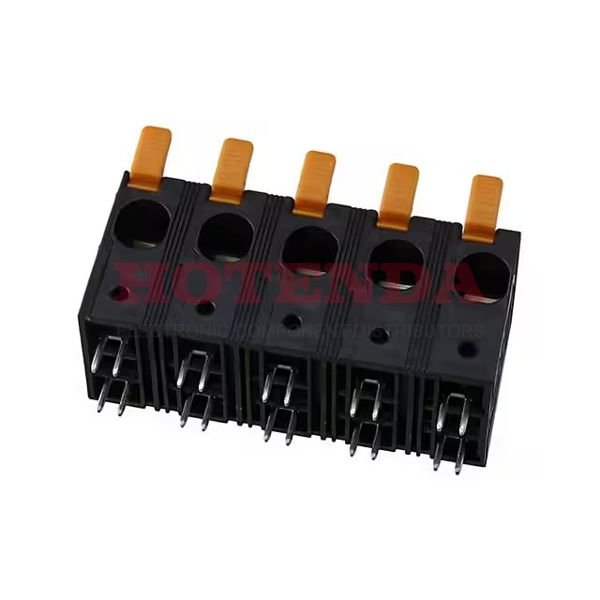 2491920000 - 0.591 15.00mm Black Bulk Polyamide (PA), Nylon Through Hole Horizontal with Board Screwless - Leg Spring, Push-In Spring 1 Levels 6-18 AWG Omnimate LUF
