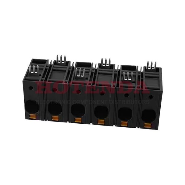 2500660000 - 0.591 15.00mm Black Bulk Polyamide (PA), Nylon Through Hole Horizontal with Board Screwless - Leg Spring, Push-In Spring 1 Levels 4-18 AWG Omnimate LUFS