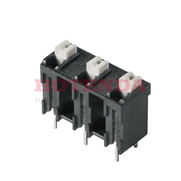 1874360000 - 0.300 7.62mm Black Tape &amp; Reel (TR) Liquid Crystal Polymer (LCP), Glass Filled Through Hole Vertical with Board Screwless - Push Button Clamp 1 Levels 16-24 AWG Omnimate LSF-SMT