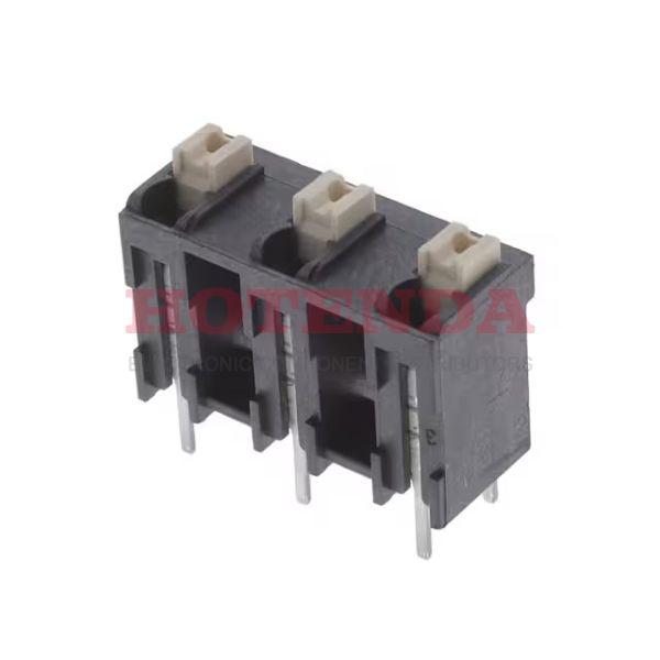 1826220000 - 0.300 7.62mm Black Tube Liquid Crystal Polymer (LCP), Glass Filled Through Hole Vertical with Board Screwless - Push Button Clamp 1 Levels 16-24 AWG Omnimate LSF-SMT