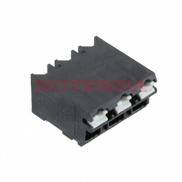 1823971 - 0.200 5.08mm Black Tape &amp; Reel (TR) Liquid Crystal Polymer (LCP) Through Hole Horizontal with Board Screwless - Leg Spring, Push-In Spring 1 Levels 16-24 AWG COMBICON SPT-THR