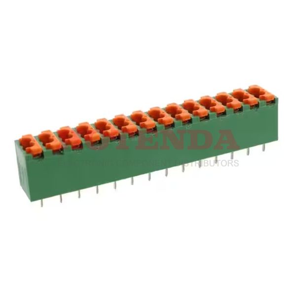 1891182 - 0.138 3.50mm Green Bulk Polybutylene Terephthalate (PBT) Through Hole Vertical with Board Screwless - Spring Cage, Tension Clamp 1 Levels 20-28 AWG COMBICON FK-MPT