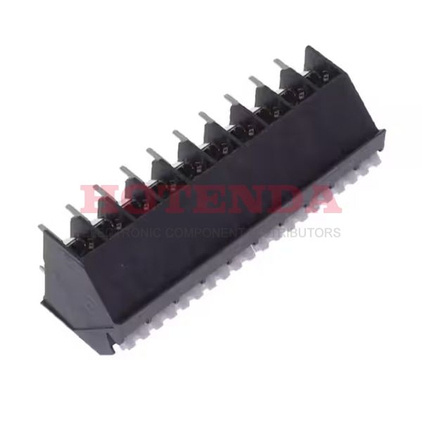 1071187 - 0.150 3.81mm Black Cut Tape (CT) Liquid Crystal Polymer (LCP), Glass Filled Through Hole 45° (135°) Angle with Board Screwless - Leg Spring, Push-In Spring 1 Levels COMBICON SPTA