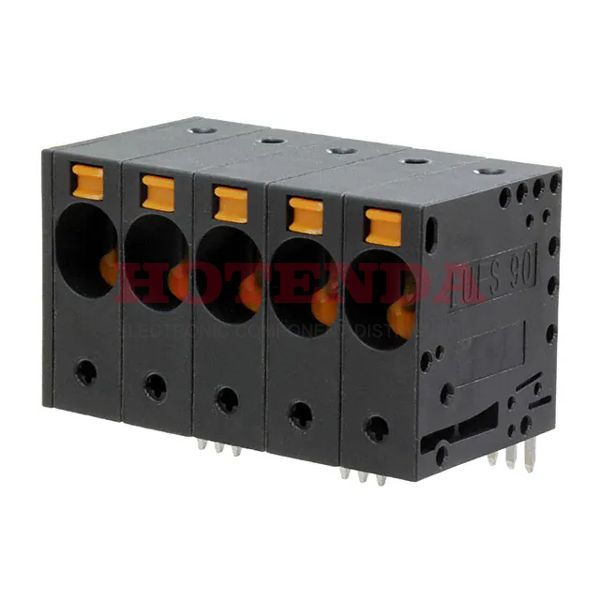2500480000 - 0.394 10.00mm Black Bulk Thermoplastic, Wemid Through Hole Horizontal with Board Screwless - Leg Spring, Push-In Spring 1 Levels 4-18 AWG Omnimate LUFS