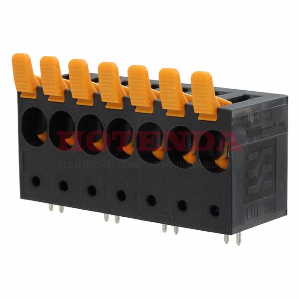 2453740000 - 0.394 10.00mm Black Bulk Thermoplastic, Wemid Through Hole Horizontal with Board Screwless - Leg Spring, Push-In Spring 1 Levels 6-18 AWG Omnimate LUF