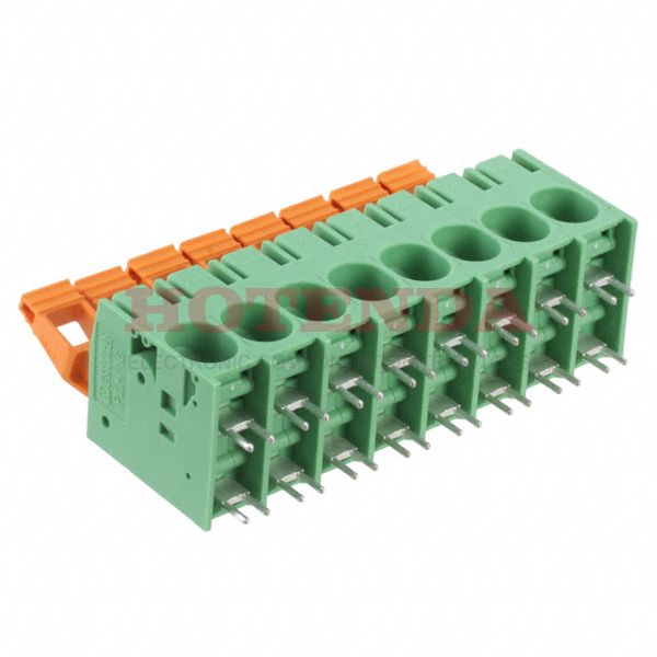 1770458 - 0.394 10.00mm Green Bulk Polyamide (PA), Nylon Through Hole Horizontal with Board Screwless - Spring Cage, Tension Clamp 1 Levels 6-18 AWG COMBICON PLH
