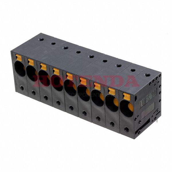 2500520000 - 0.394 10.00mm Black Bulk Thermoplastic, Wemid Through Hole Horizontal with Board Screwless - Leg Spring, Push-In Spring 1 Levels 4-18 AWG Omnimate LUFS