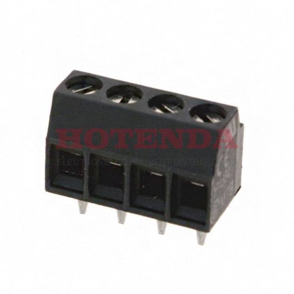 0393570004 - 0.138 3.50mm Black Bulk Polyamide (PA), Nylon Through Hole Horizontal with Board Screw - Rising Cage Clamp 1 Levels 16-28 AWG Eurostyle 39357