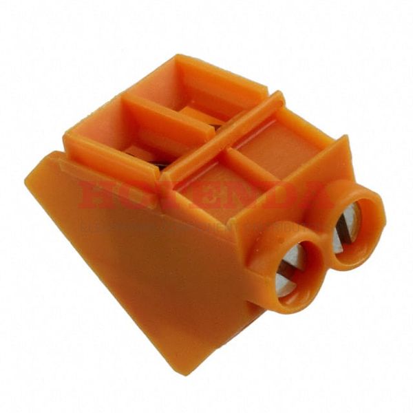 1595740000 - 0.200 5.08mm Orange Bulk Polyamide (PA66), Nylon 6/6 Through Hole 45° (135°) Angle with Board Screw - Clamping Yoke, Tension Sleeve 1 Levels 12-26 AWG Omnimate LP