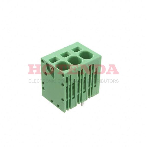 EB167A-03-M-180 - 0.295 7.50mm Green Bulk Polyamide (PA), Nylon Through Hole Vertical with Board Screwless - Leg Spring, Push-In Spring 1 Levels 8-24 AWG EB
