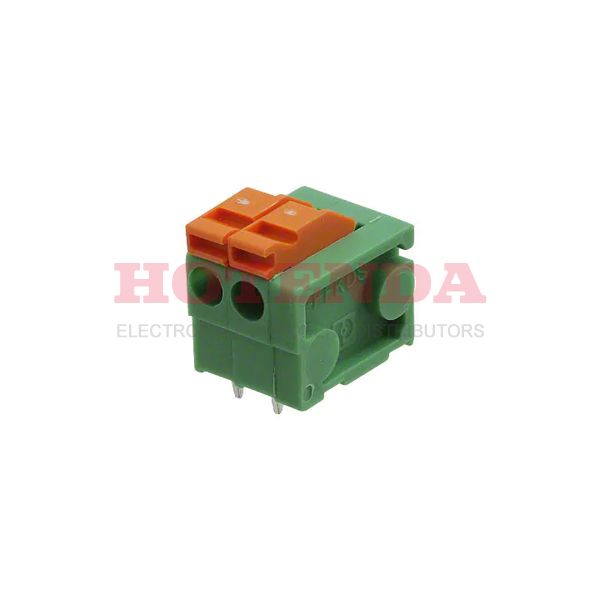 1869363 - 0.150 3.81mm Green Bulk Through Hole Horizontal with Board Screwless - Spring Cage, Tension Clamp 1 Levels 16-26 AWG COMBICON FFKDSA