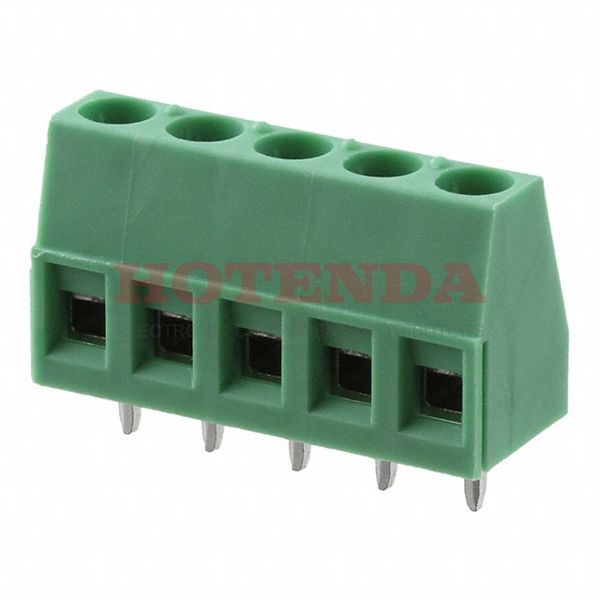 1715750 - 0.200 5.08mm Green Bulk Polyamide (PA), Nylon Through Hole Horizontal with Board Screw - Rising Cage Clamp 1 Levels 14-30 AWG COMBICON MKDS