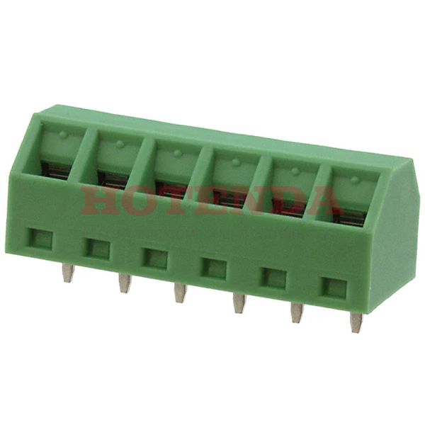 1869101 - 0.197 5.00mm Green Bulk Polyamide (PA), Nylon Through Hole 55° (125°) Angle with Board Screw - Rising Cage Clamp 1 Levels 14-30 AWG COMBICON SMKDSN