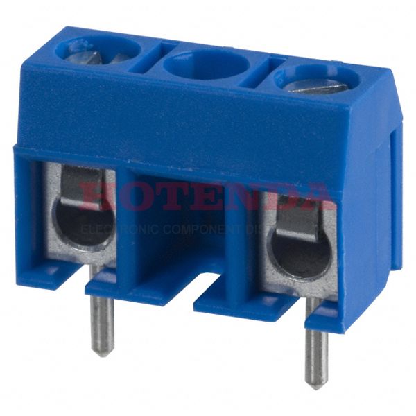 ED600/2DS - 0.394 10.00mm Blue Bulk Polyamide (PA), Nylon Through Hole Horizontal with Board Screw - Leaf Spring, Wire Guard 1 Levels 14-22 AWG ED600/DS
