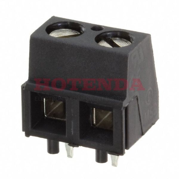 0398890042 - 0.200 5.08mm Black Bulk Polyamide (PA66), Nylon 6/6 Through Hole Horizontal with Board Screw 1 Levels 14-30 AWG Eurostyle 39889