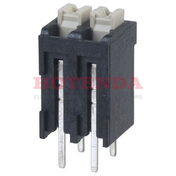 1825790000 - 0.150 3.81mm Black Tube Liquid Crystal Polymer (LCP), Glass Filled Through Hole Vertical with Board Screwless - Push Button Clamp 1 Levels 16-24 AWG Omnimate LSF-SMT