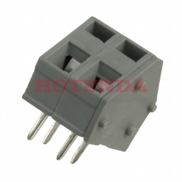 OSTHG020080 - 0.197 5.00mm Gray Bulk Thermoplastic Through Hole Angled Screwless - Leg Spring, Push-In Spring 1 Levels 12-28 AWG OSTHG