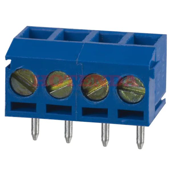 OSTTF040161 - 0.138 3.50mm Blue Bulk Thermoplastic Through Hole Vertical with Board Screw - Leaf Spring, Wire Guard 1 Levels 16-26 AWG OSTTF