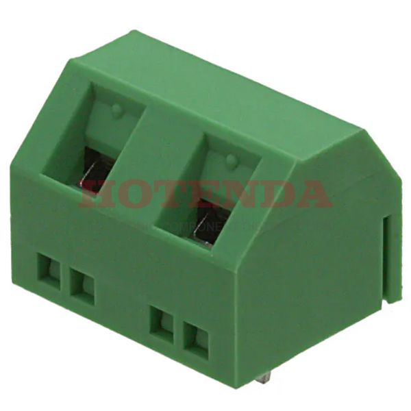 1718605 - 0.300 7.62mm Green Bulk Polyamide (PA), Nylon Through Hole 55° (125°) Angle with Board Screw - Rising Cage Clamp 1 Levels 14-30 AWG COMBICON GSMKDSN