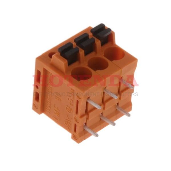1331710000 - 0.197 5.00mm Orange Bulk Thermoplastic, Wemid Through Hole Horizontal with Board Screwless - Leg Spring, Push-In Spring 1 Levels 12-24 AWG Omnimate LMF