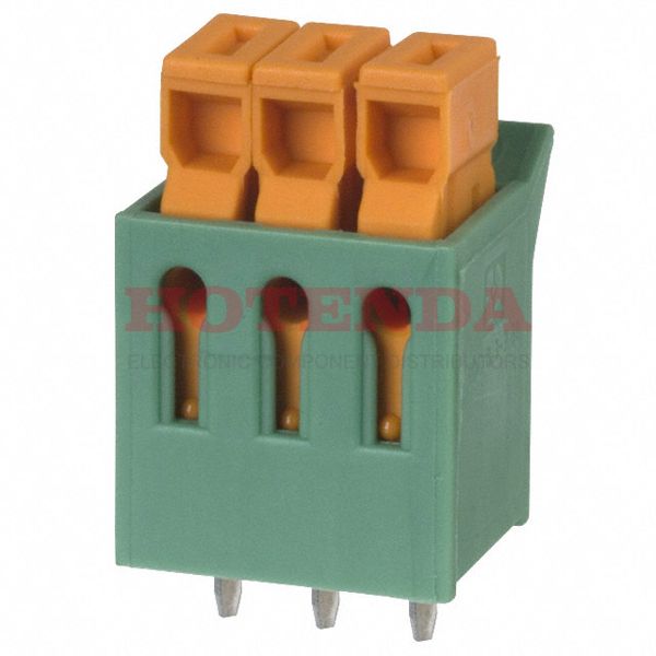 1706183 - 0.150 3.81mm Green Bulk Polyamide (PA), Nylon Through Hole Horizontal with Board Screwless - IDC 1 Levels 22-28 AWG COMBICON IDC