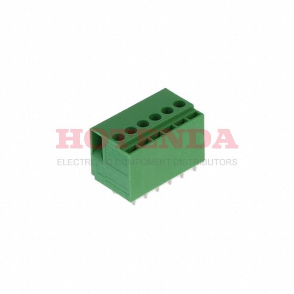 1017495 - 0.200 5.08mm Green Bulk Through Hole Horizontal with Board Screw - Rising Cage Clamp 1 Levels 12-24 AWG COMBICON TDPT