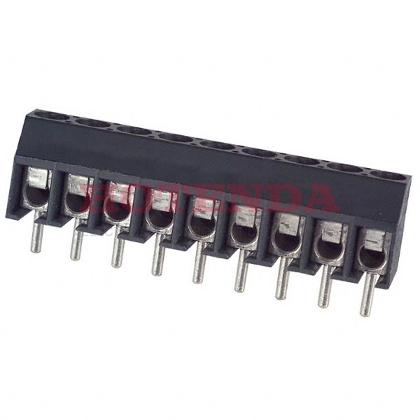 ED555/9DS - 0.138 3.50mm Gray Bulk Polyamide (PA), Nylon Through Hole Horizontal with Board Screw - Leaf Spring, Wire Guard 1 Levels 16-28 AWG ED555/DS