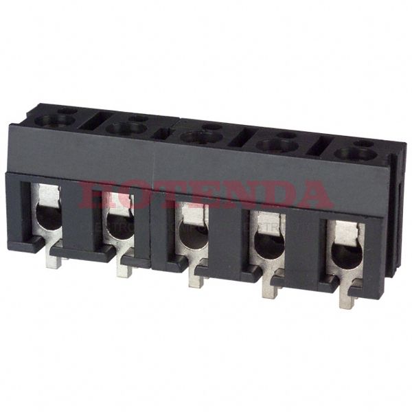 ED114/5DS - 0.295 7.50mm Gray Bulk Polyamide (PA), Nylon Through Hole Horizontal with Board Screw - Leaf Spring, Wire Guard 1 Levels 12-22 AWG ED114/DS