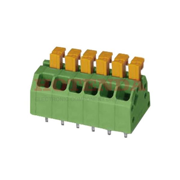 1864338 - 0.138 3.50mm Green Bulk Polyamide (PA), Nylon Through Hole 45° (135°) Angle with Board Screwless - Leg Spring, Push-In Spring 1 Levels 16-24 AWG COMBICON SPTAF LL