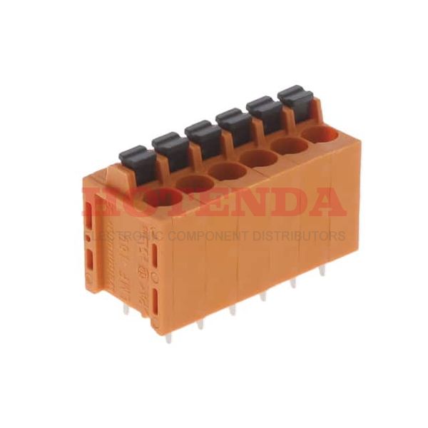 1330220000 - 0.197 5.00mm Orange Bulk Thermoplastic, Wemid Through Hole Vertical with Board Screwless - Leg Spring, Push-In Spring 1 Levels 12-24 AWG Omnimate LMF
