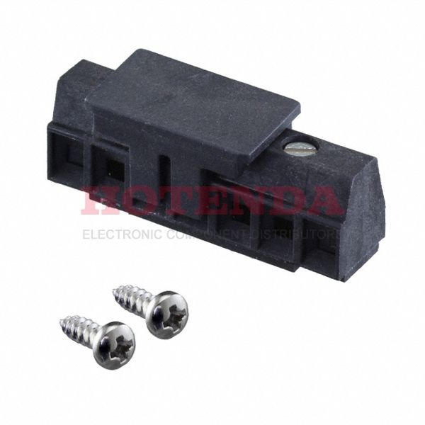 1727269 - 0.150 3.81mm Black Tube Polyamide (PA), Nylon, Glass Filled Surface Mount Horizontal with Board Screw - Rising Cage Clamp 1 Levels 16-30 AWG COMBICON MKDS