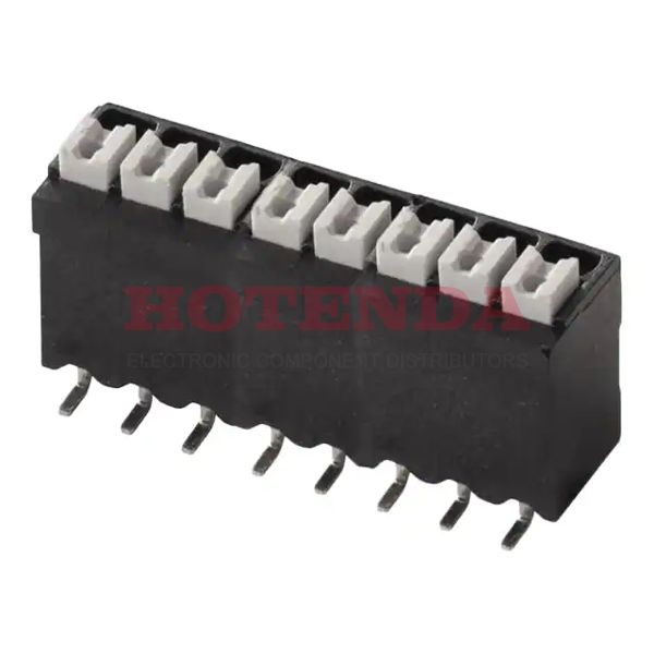 1250430000 - 0.138 3.50mm Black Tape &amp; Reel (TR) Liquid Crystal Polymer (LCP), Glass Filled Surface Mount Vertical with Board Screwless - Push Button Clamp 1 Levels 16-24 AWG Omnimate LSF-SMD